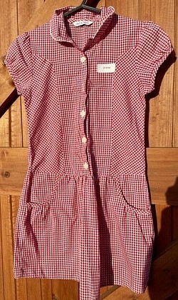 Item Name: G7-8 005 Description: Gingham Dress Condition: Good Size: Aged 7 Price: £1.50