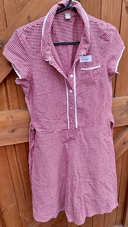 Item Name: G11-12 004 Description: Red Gingham Dress Condition: Good Size: Aged 12 Price: £1.50